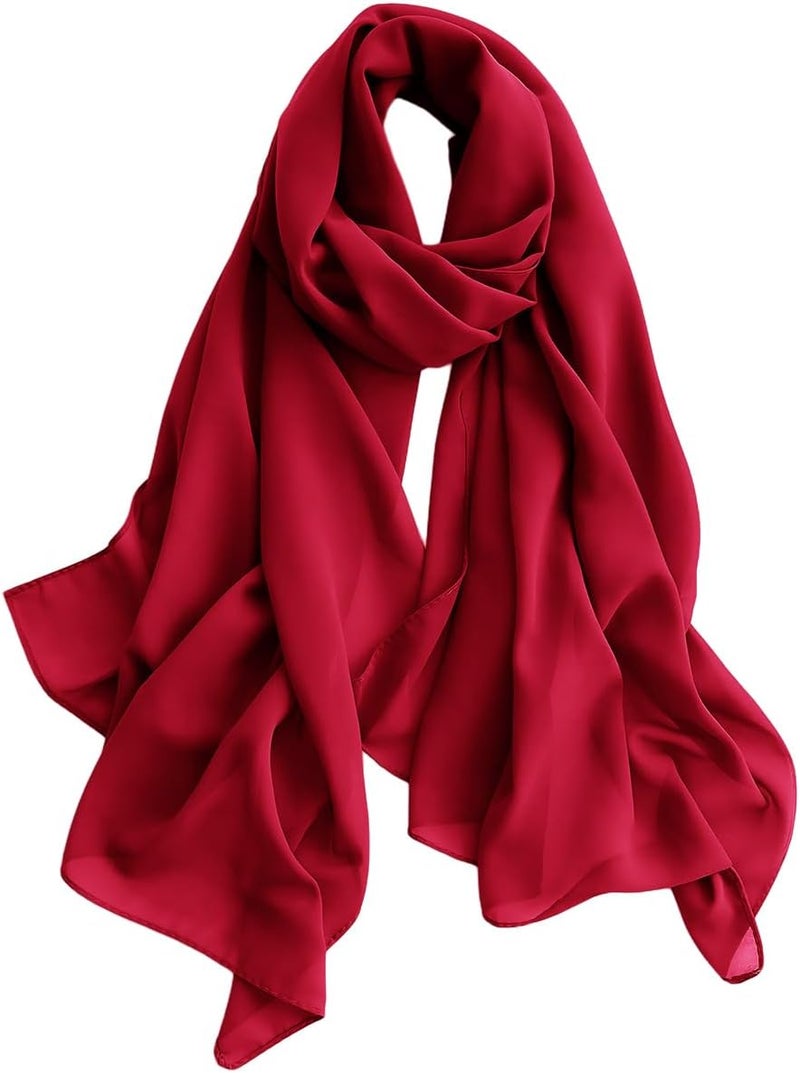 Harewom Chiffon Hijab for Women Sheer Shawl and Wraps for Wedding Bridal Scarves Summer Lightweight Sun-proof Scarf - Image 1